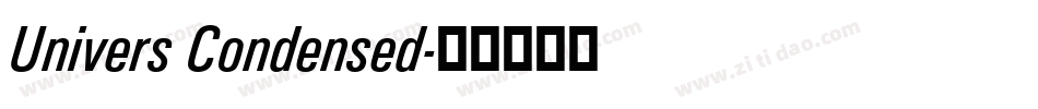 Univers Condensed字体转换